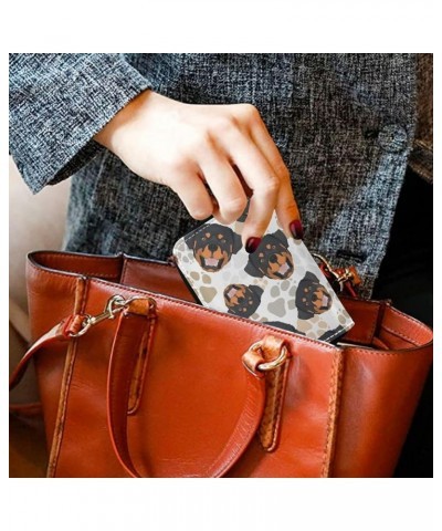 Doberman Dog RFID Credit Card Holder Leather With Zipper Card Case Wallet for Women Girls Rottweiler Dog $11.01 Wallets