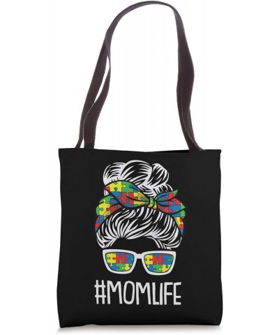 Mom-Life Mothers-Day Autism Awareness Mama Mommy Momma Tote Bag $14.24 Totes