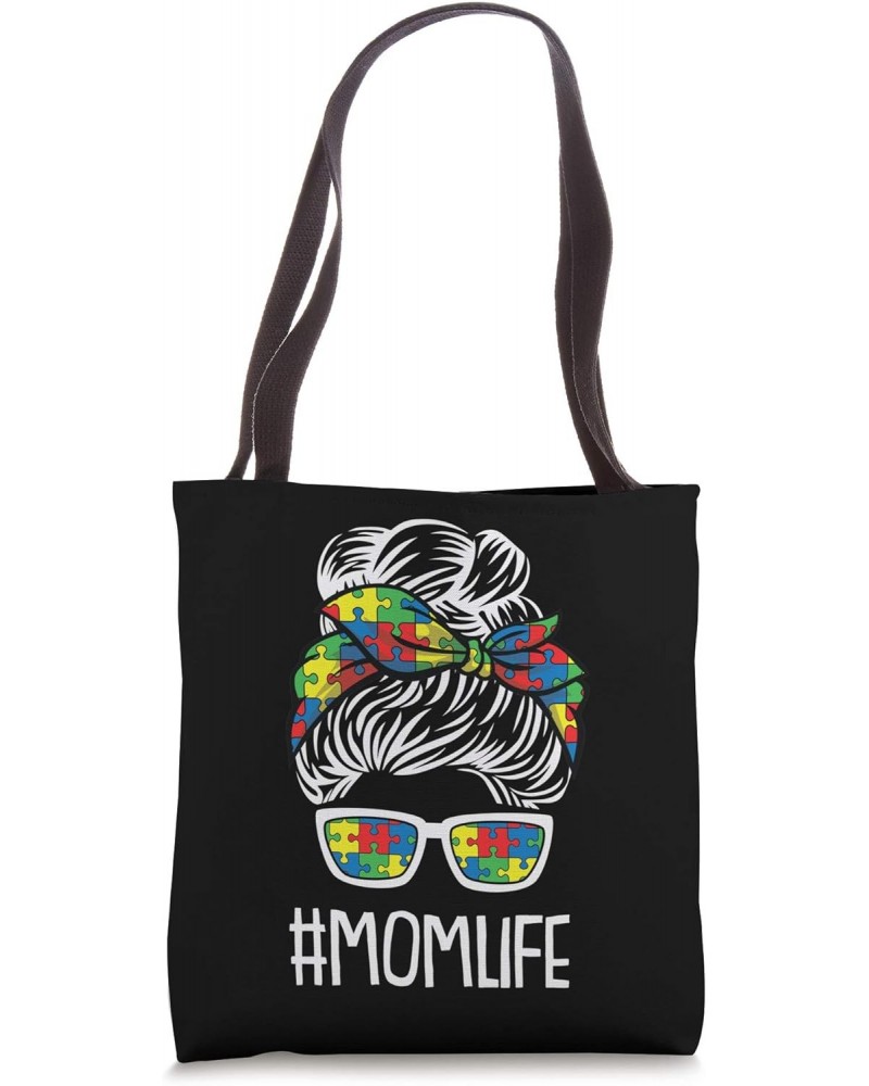 Mom-Life Mothers-Day Autism Awareness Mama Mommy Momma Tote Bag $14.24 Totes