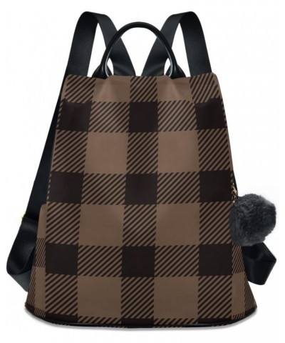 Halloween Tartan Plaid Womens Backpack Purse Anti Theft Travel Shoulder Bag Casual Daypack Backpack for Travel Work Women Lad...