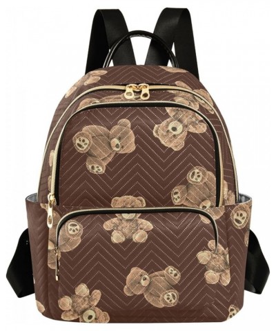 Plush Bear Doll Fashion Travel Backpack for Women Multi Pockets Lightweight Purse for Women-M Multicolor Medium $16.80 Backpacks