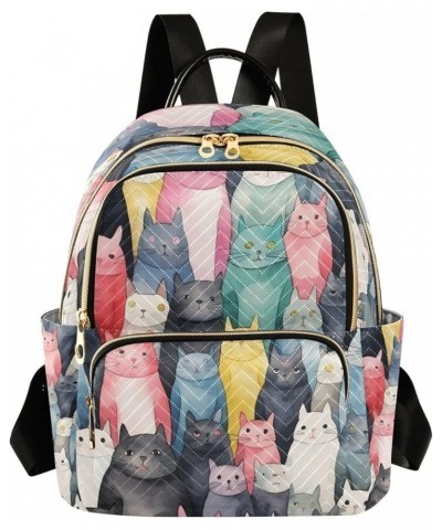 Cat Seamless Pattern Fashion Backpack Purse Ladies Fashion Rucksack Travel Shoulder Bag Casual Daily Backpack Medium $21.45 B...