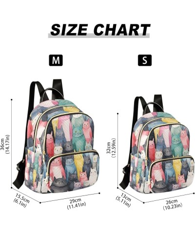 Cat Seamless Pattern Fashion Backpack Purse Ladies Fashion Rucksack Travel Shoulder Bag Casual Daily Backpack Medium $21.45 B...