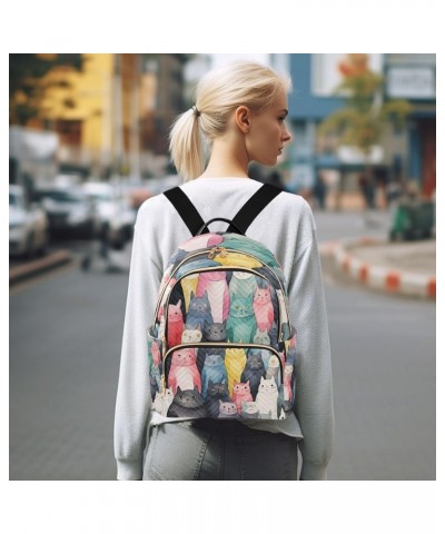 Cat Seamless Pattern Fashion Backpack Purse Ladies Fashion Rucksack Travel Shoulder Bag Casual Daily Backpack Medium $21.45 B...