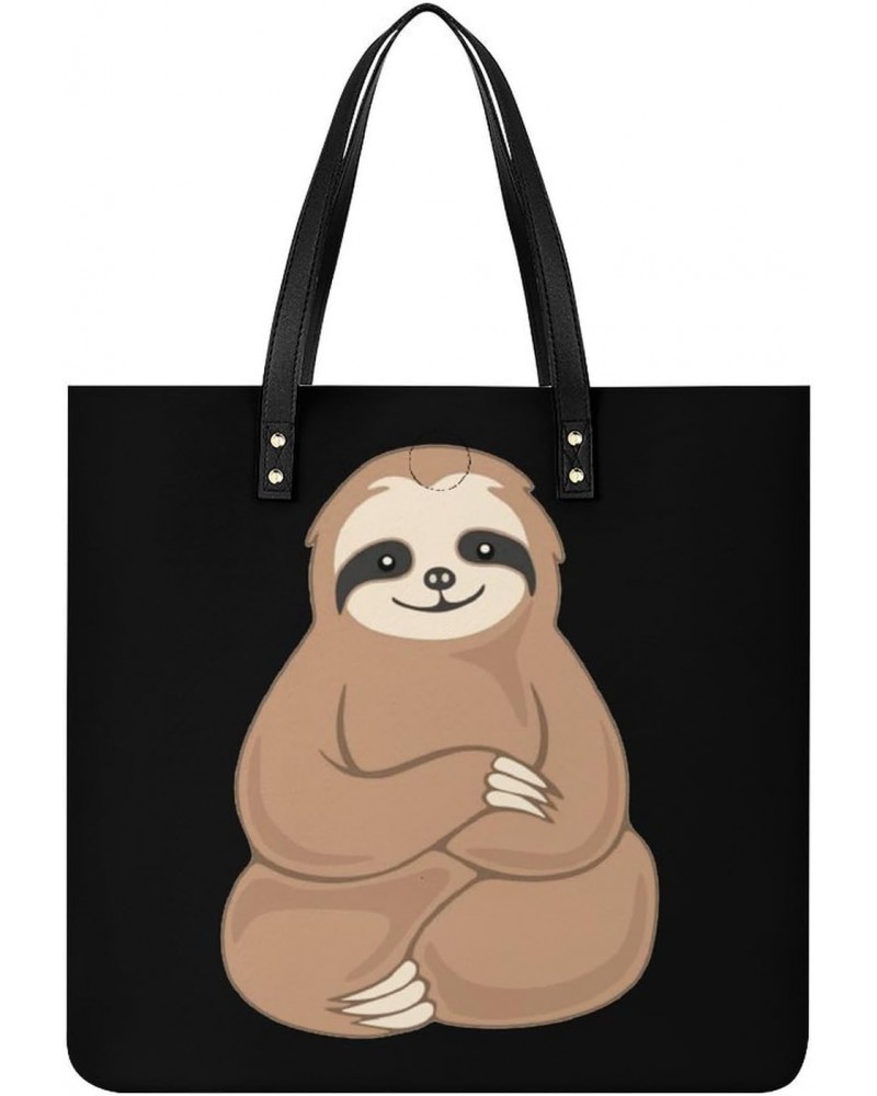 Cute Sloth Printed Tote Bag for Women Fashion Handbag with Top Handles Shopping Bags for Work Travel $17.09 Totes