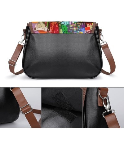 Fashion Crossbody Bags Women's Shoulder Bags Classic City Leather Satchels Hobo Bags Dynamic Guitar Color7 $21.00 Hobo Bags