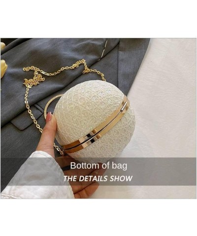 Evening Bag European And American Fashion Diamond-Encrusted Retro Shoulder Bag Women'S Crossbody Chain Ball Small Round Bag G...