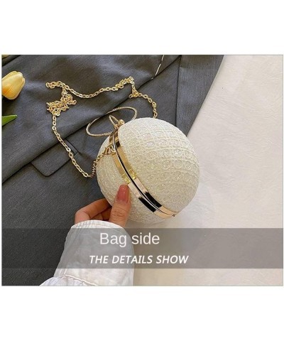 Evening Bag European And American Fashion Diamond-Encrusted Retro Shoulder Bag Women'S Crossbody Chain Ball Small Round Bag G...