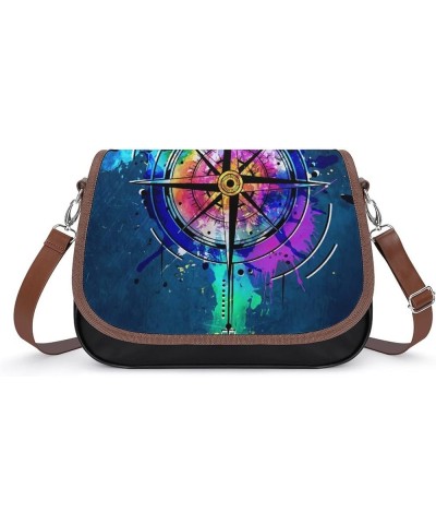 Printed Crossbody Bag Shoulder Bag PU Leather Women's Designer Satchels Little Cute Elephant Color11 $24.19 Hobo Bags