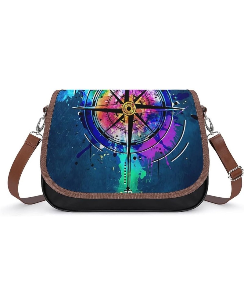 Printed Crossbody Bag Shoulder Bag PU Leather Women's Designer Satchels Little Cute Elephant Color11 $24.19 Hobo Bags