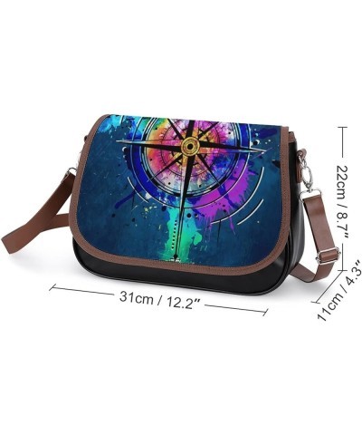 Printed Crossbody Bag Shoulder Bag PU Leather Women's Designer Satchels Little Cute Elephant Color11 $24.19 Hobo Bags