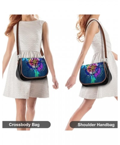 Printed Crossbody Bag Shoulder Bag PU Leather Women's Designer Satchels Little Cute Elephant Color11 $24.19 Hobo Bags