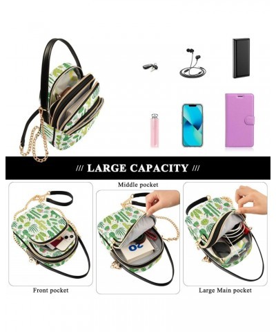 Small Crossbody Bags for Women Trendy Green Cactus Travel Sling Bag Women's Crossbody Handbags Satchel Bags $14.55 Satchels