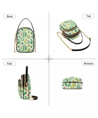 Small Crossbody Bags for Women Trendy Green Cactus Travel Sling Bag Women's Crossbody Handbags Satchel Bags $14.55 Satchels