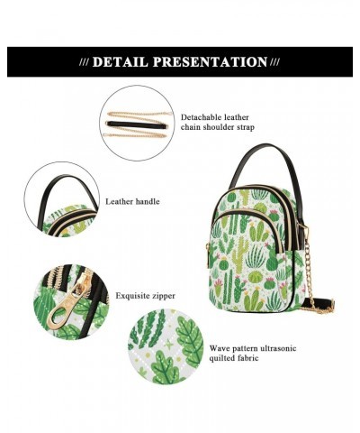 Small Crossbody Bags for Women Trendy Green Cactus Travel Sling Bag Women's Crossbody Handbags Satchel Bags $14.55 Satchels