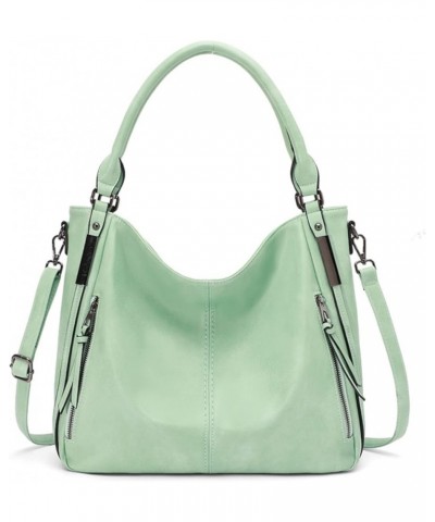 Large Handbag Women Crossbody Messenger Bags Purse PU Leather Waterproof Green $24.74 Satchels