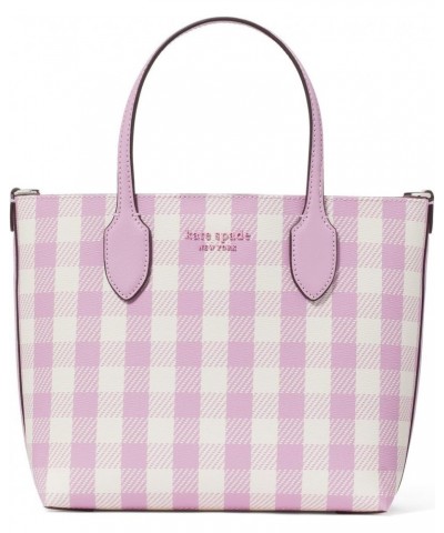 Bleecker Gingham Printed PVC Medium Crossbody Tote, Berry Cream Multi $66.08 Totes