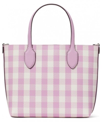 Bleecker Gingham Printed PVC Medium Crossbody Tote, Berry Cream Multi $66.08 Totes