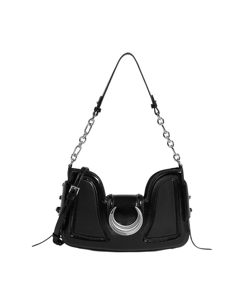 Y2K Fashion Handbag for Women, Aesthetic Grunge Shoulder Handbags Fashion Top Handle Bag Cute Casual Messenger Bag Black $19....