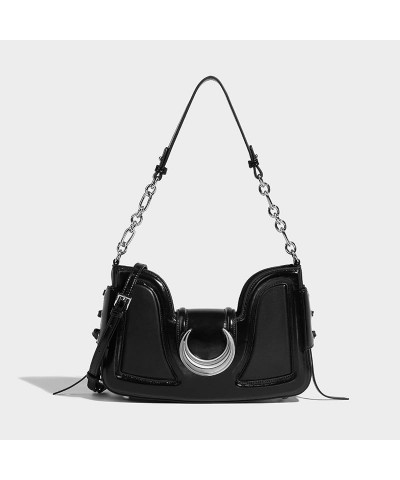 Y2K Fashion Handbag for Women, Aesthetic Grunge Shoulder Handbags Fashion Top Handle Bag Cute Casual Messenger Bag Black $19....