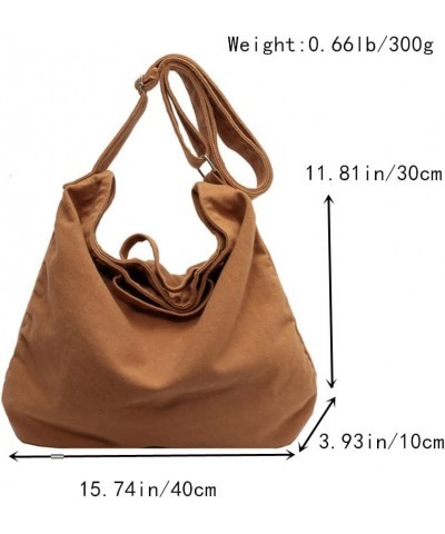 Women Fashion Handbags Lightweight Crossbody Bags Hobo Bag Canvas Shoulder Bag Top Handle Purse Messenger Bag Brown $11.76 Ho...