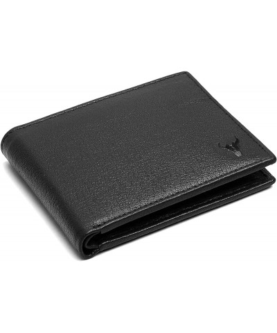 Genuine Leather Wallet For Men RFID Protected (Mat Black) Black $14.24 Wallets