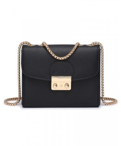 Women Small Crossbody Bag Designer Evening Bag Clutch Purse Handbag for Wedding/Prom/Party with Double Chain Strap Black $22....