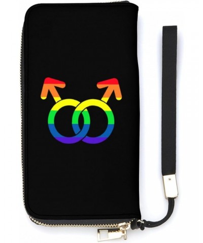 Gay Love LGBT Novelty Wallet with Wrist Strap Long Cellphone Purse Large Capacity Handbag Wristlet Clutch Wallets $22.35 Wris...