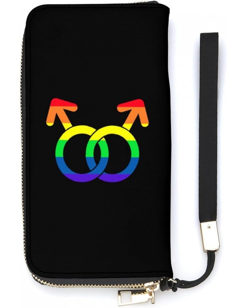 Gay Love LGBT Novelty Wallet with Wrist Strap Long Cellphone Purse Large Capacity Handbag Wristlet Clutch Wallets $22.35 Wris...