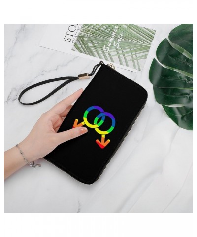 Gay Love LGBT Novelty Wallet with Wrist Strap Long Cellphone Purse Large Capacity Handbag Wristlet Clutch Wallets $22.35 Wris...