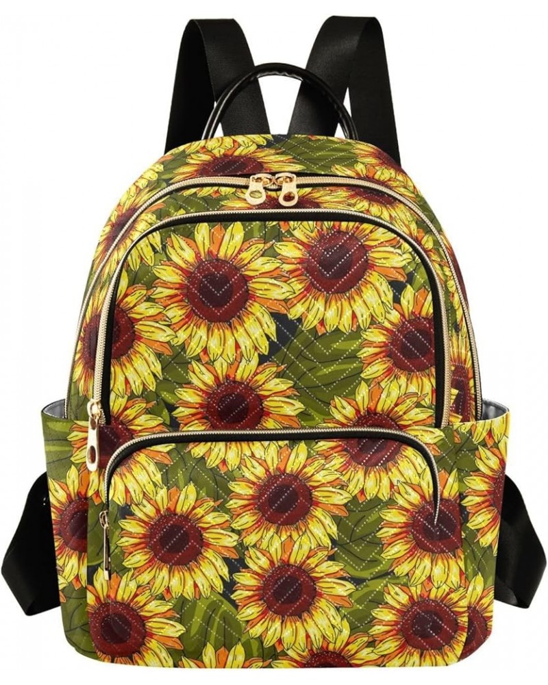 Bright Sunflowers Women's Backpack Purse Causal Daypack Work Travel College Business Trip Bag Shoulder Bag Small $16.31 Backp...