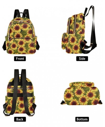 Bright Sunflowers Women's Backpack Purse Causal Daypack Work Travel College Business Trip Bag Shoulder Bag Small $16.31 Backp...