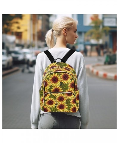 Bright Sunflowers Women's Backpack Purse Causal Daypack Work Travel College Business Trip Bag Shoulder Bag Small $16.31 Backp...