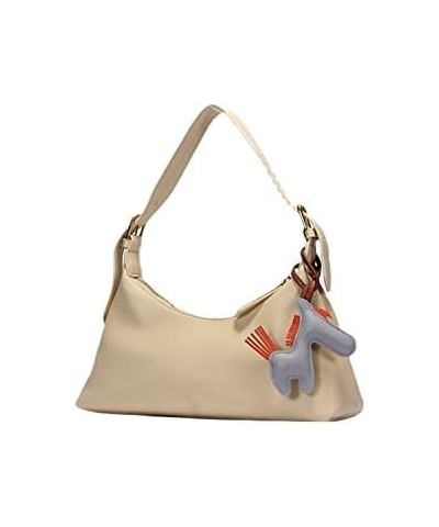 Shoulder Bag for Women Vegan Leather Purse Classic Clutch Handbag with small horse decorate Yellow $16.32 Clutches