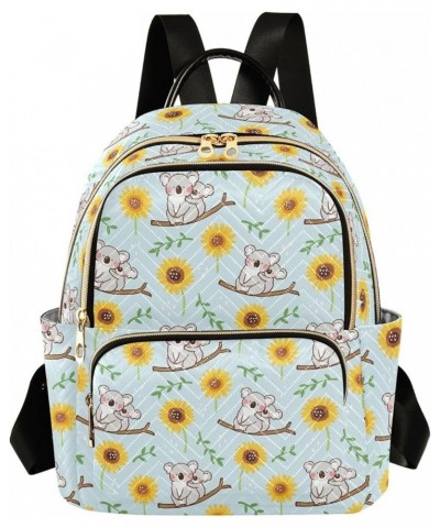 Mini Backpack for Women, Koala Mommy Sunflower Travel Backpack Purse for Ladies, Small Bookbag Daypack Shoulder Bag M Multi11...