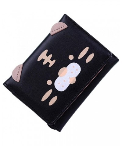 Women's Wallet Women's Card Holder Lady's Clutch Bag Small Wallet Cute Short Cartoon Coin Purse 3 Heise $21.58 Wallets