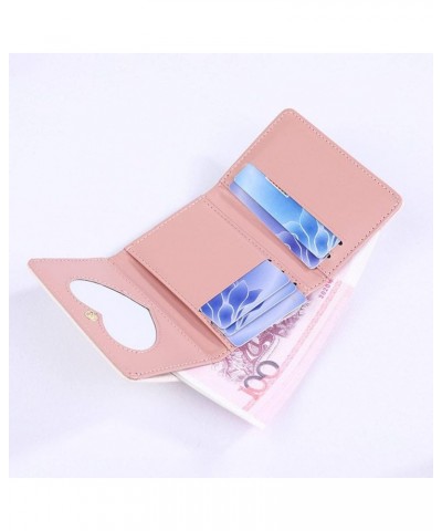 Women's Wallet Women's Card Holder Lady's Clutch Bag Small Wallet Cute Short Cartoon Coin Purse 3 Heise $21.58 Wallets