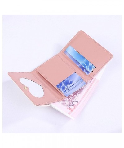 Women's Wallet Women's Card Holder Lady's Clutch Bag Small Wallet Cute Short Cartoon Coin Purse 3 Heise $21.58 Wallets