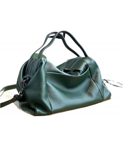 Fashion Handbags Soft Cowhide Leather Women Tote Bags Large Female Shoulder Bag Green $62.58 Totes