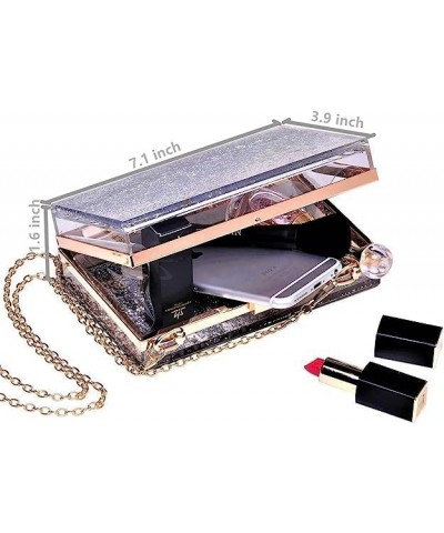 Magical Transparent Sequins Clutch Purse Evening Handbag For Party Prom Bride Silver $21.44 Evening Bags