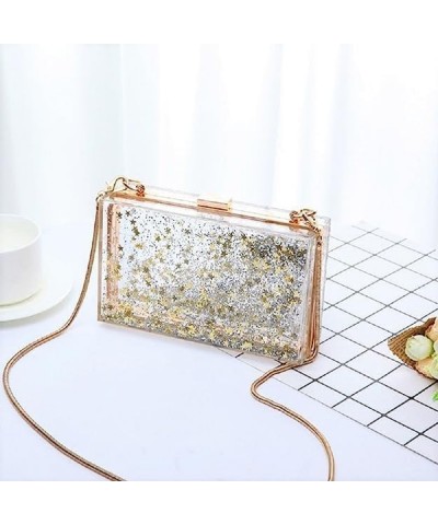 Magical Transparent Sequins Clutch Purse Evening Handbag For Party Prom Bride Silver $21.44 Evening Bags