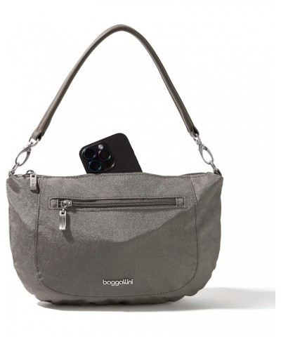 Modern Everywhere Half Moon Crossbody Sterling Shimmer $27.55 Crossbody Bags