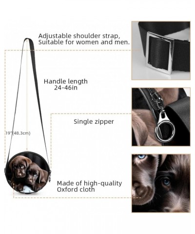 Crossbody Bags for Women,Crossbody Bag Men,Small Sling Bag,Black and Gray Puppies,Crossbody Purse $10.81 Crossbody Bags