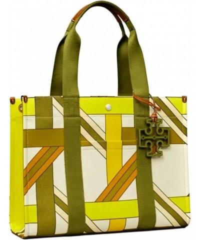 Women's Printed Canvas Tote Olive BasketWeave Handbag $110.29 Totes