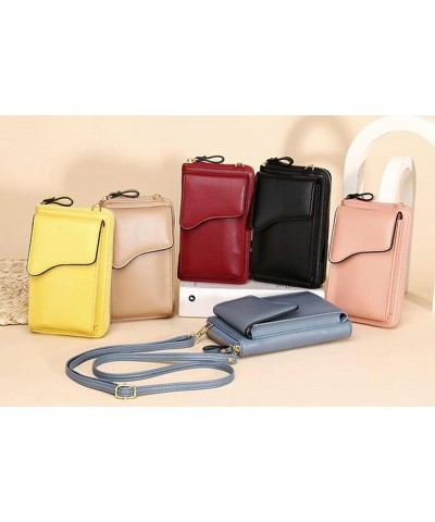 Crossbody Bag for Women PU Leather Shoulder Bag Cell Phone Bag Purse Handbag Red $32.10 Totes