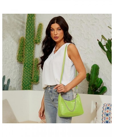 Shoulder Bags for Women, Trendy Crocodile Handbag Purses, Women's Leather Crossbody Bag with Adjustable Straps & Chain Green ...