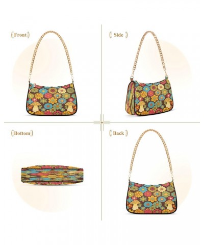 Shoulder Bags for Women Flower Hobo Tote Handbag Small Clutch Purse with Zipper Closure121 $13.64 Shoulder Bags