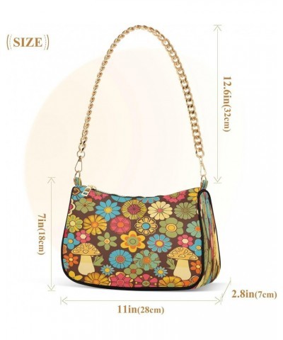 Shoulder Bags for Women Flower Hobo Tote Handbag Small Clutch Purse with Zipper Closure121 $13.64 Shoulder Bags