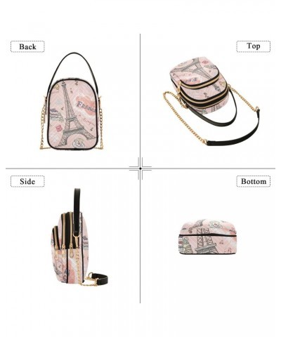 Small Crossbody Bags for Women Trendy Romantic Eiffel Tower Cake Travel Sling Bag Women's Crossbody Handbags Satchel Bags $12...