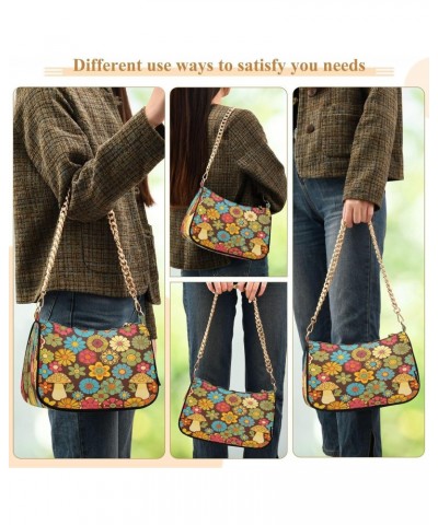 Shoulder Bags for Women Flower Hobo Tote Handbag Small Clutch Purse with Zipper Closure121 $13.64 Shoulder Bags